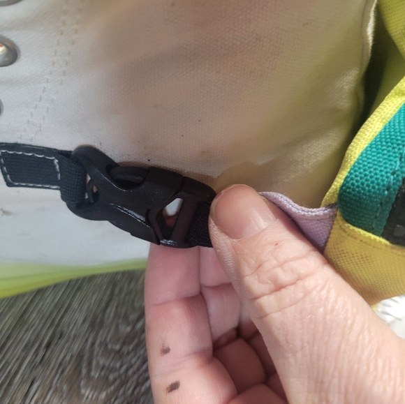 EUC Converse All Star Chuck Taylors fun Buckle Up White Sneakers. Size 10 Womans - Picture 7 of 12